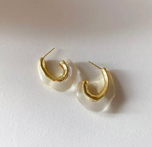 Load image into Gallery viewer, Avery-White Earrings
